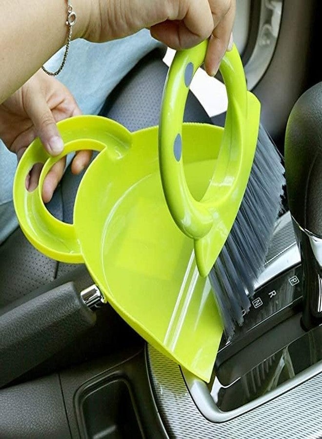 Hebezon Mini Hand Broom and Dustpan Set Small Dust Pan, Unbreakable, Plastic Desktop Cleaning Set Desktop Cleaning Set Multipurpose Cleanr, Multi Color - Image 3